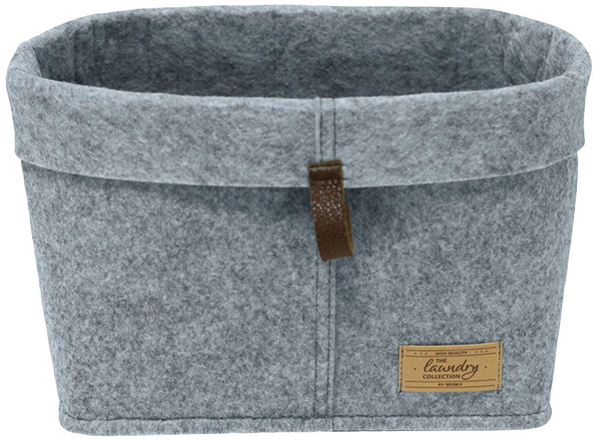 AUFBEWAHRUNGSKÖRBCHEN  - Dunkelbraun/Grau, KONVENTIONELL, Textil (19/10/14cm) - Wenko