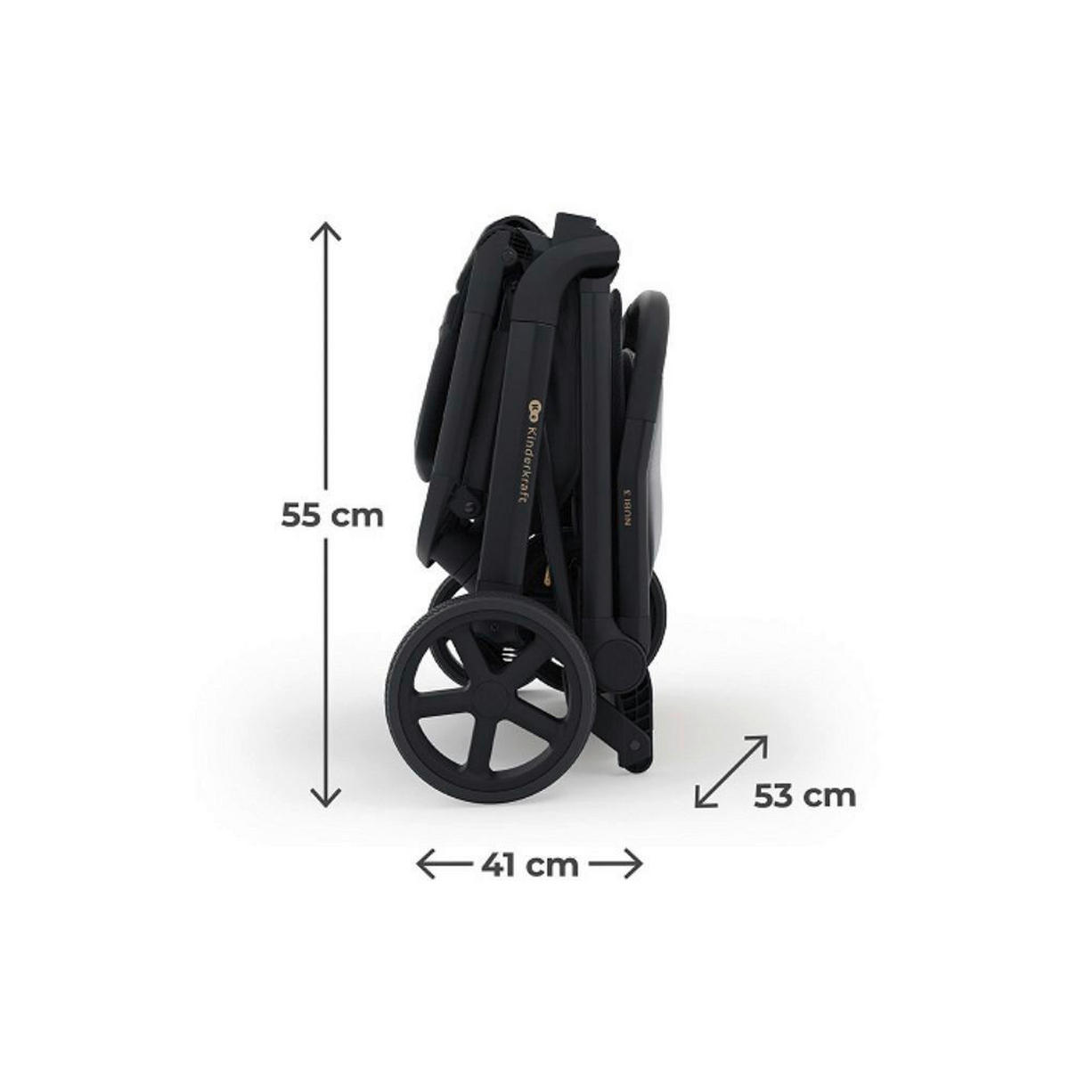 DJEČJA KOLICA  NUBI 3  - crna, Basics, metal/tekstil (68,5/53/106,5cm) - Kinderkraft