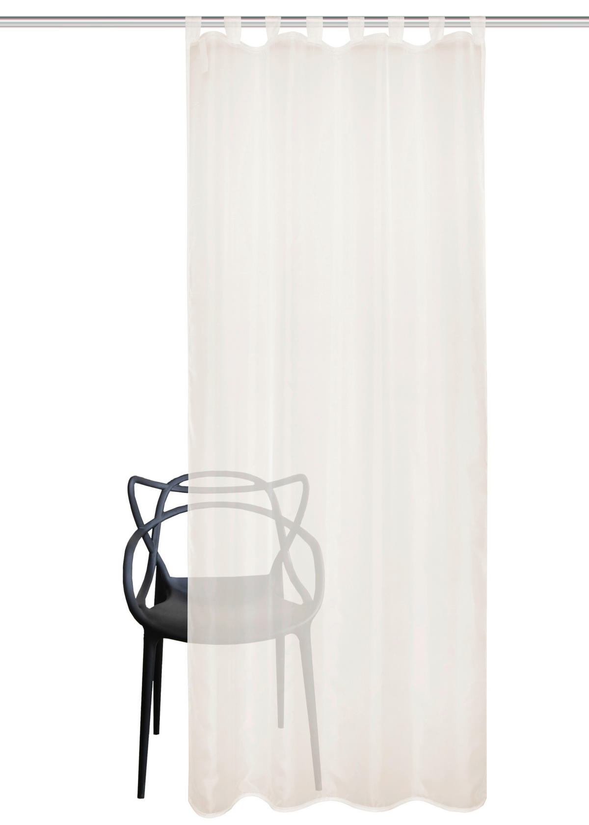 SCHLAUFENSCHAL  transparent   135/245 cm  - Weiß, Basics, Textil (135/245cm)
