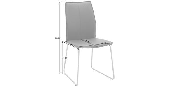 STUHL Echtleder  - Design, Leder/Metall (46/93/57cm) - Dieter Knoll