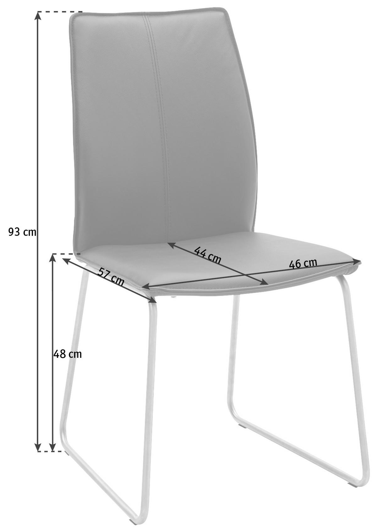 STUHL - Schlammfarben/Schwarz, Design, Textil/Metall (46/93/57cm) - Dieter Knoll