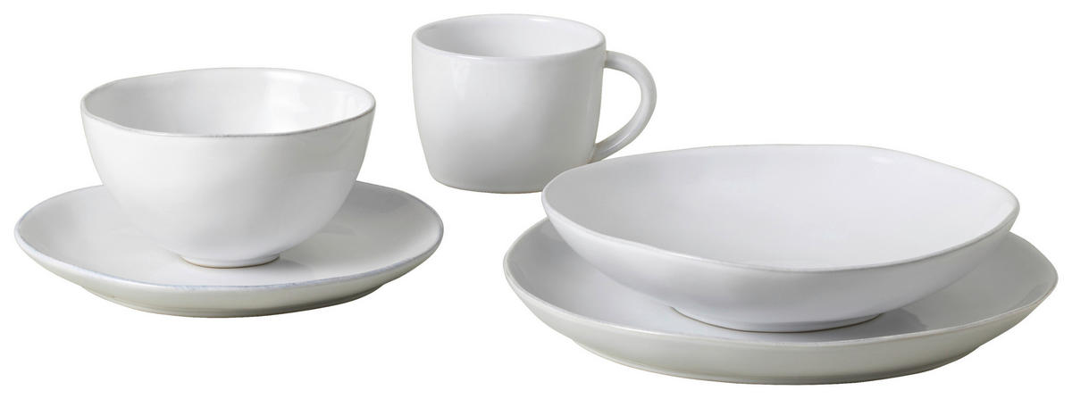 KOMBISERVICE Weiß LIVIA 5-teilig 1 Personen  - Weiß, Basics, Keramik - Costa Nova