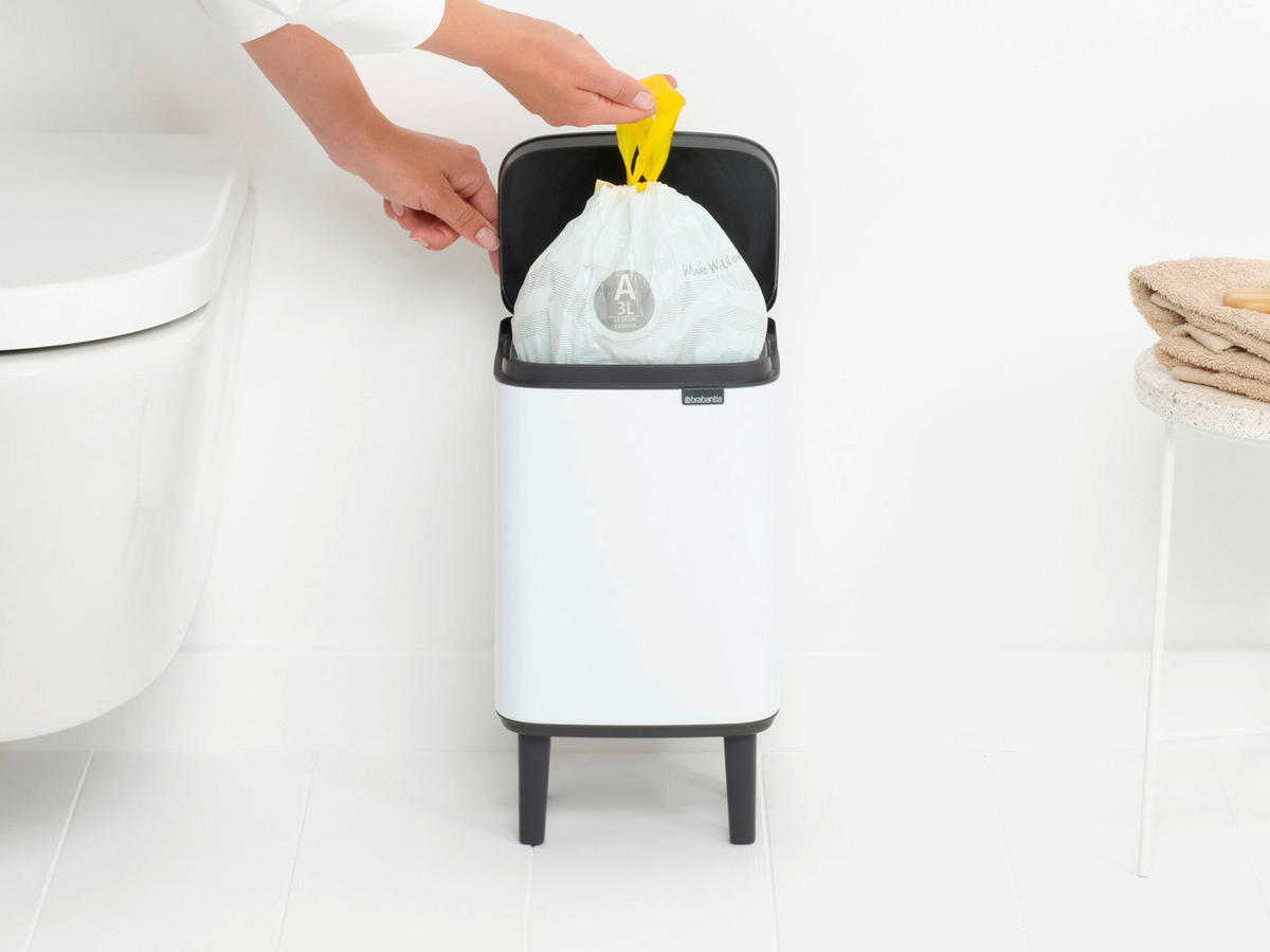 ABFALLEIMER BO HI 4 L  - Weiß, Basics, Kunststoff/Metall (199/356/171cm) - Brabantia