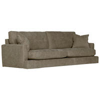 SOFFA i chenille beige  - beige, Klassisk, metall/trä (260/90/100cm) - Novel