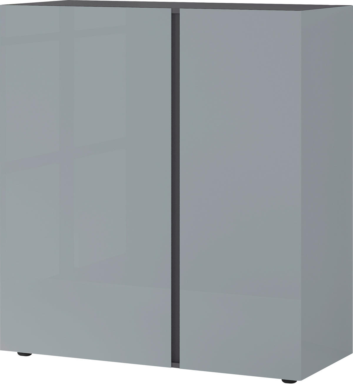 KOMMODE  in 94/103/43 cm  - Schwarz/Graphitfarben, KONVENTIONELL, Glas/Holzwerkstoff (94/103/43cm)