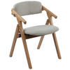 ARMLEHNSTUHL in Holz, Textil Creme  - Creme/Naturfarben, MODERN, Holz/Textil (53/78/47cm) - MID.YOU