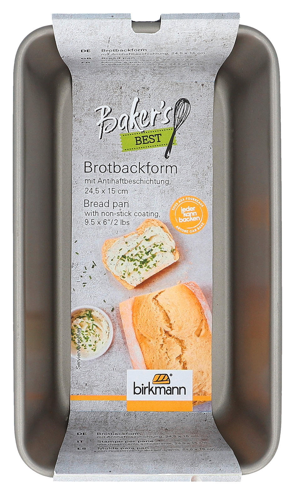 BAKPLÅT - grå, Basics, metall (14,5/24,5/6,5cm) - Birkmann