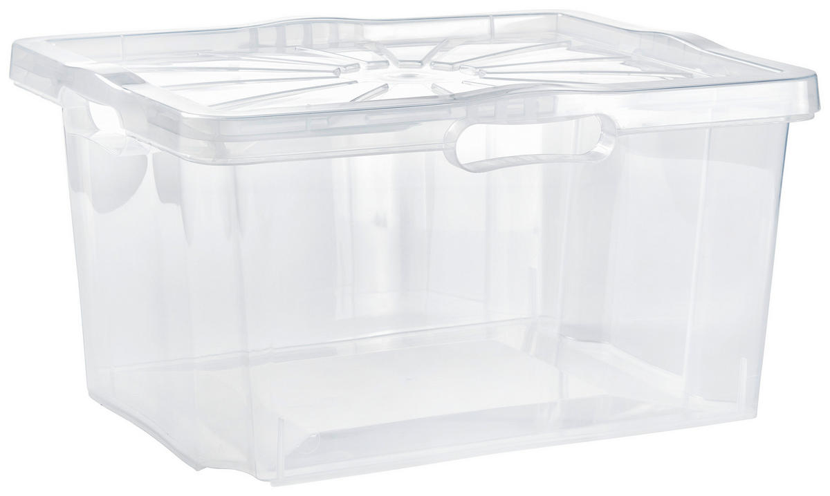 ÚLOŽNÝ BOX, plast - průhledné, Basics, plast (43/35/23cm)