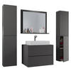 BADEZIMMER 5-teilig  in 127 cm  - Anthrazit/Weiß, MODERN, Keramik/Holzwerkstoff (127cm) - MID.YOU