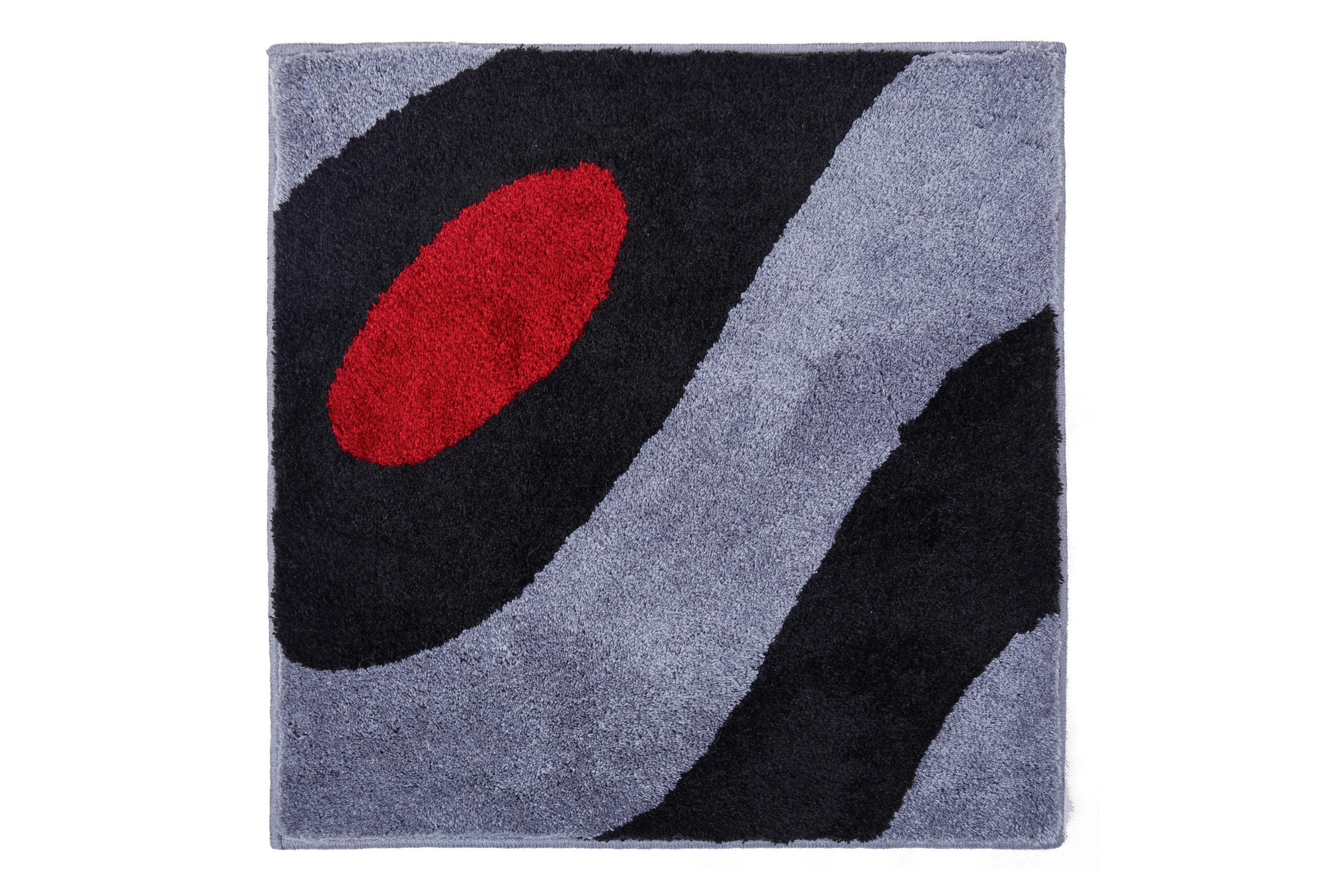Grund Badteppich Colani 35 Grau, Schwarz 60x60 cm