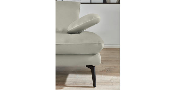 3-SITZER-SOFA in Velours Ecru  - Ecru/Beige, Design, Textil/Metall (222/89/104cm) - Dieter Knoll