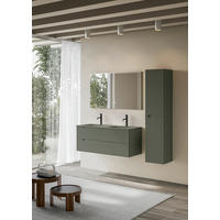 BADEZIMMER 3-teilig 120 cm  - Schilfgrün/Weiss, Konventionell, Holzwerkstoff/Stein (120cm) - Belluti