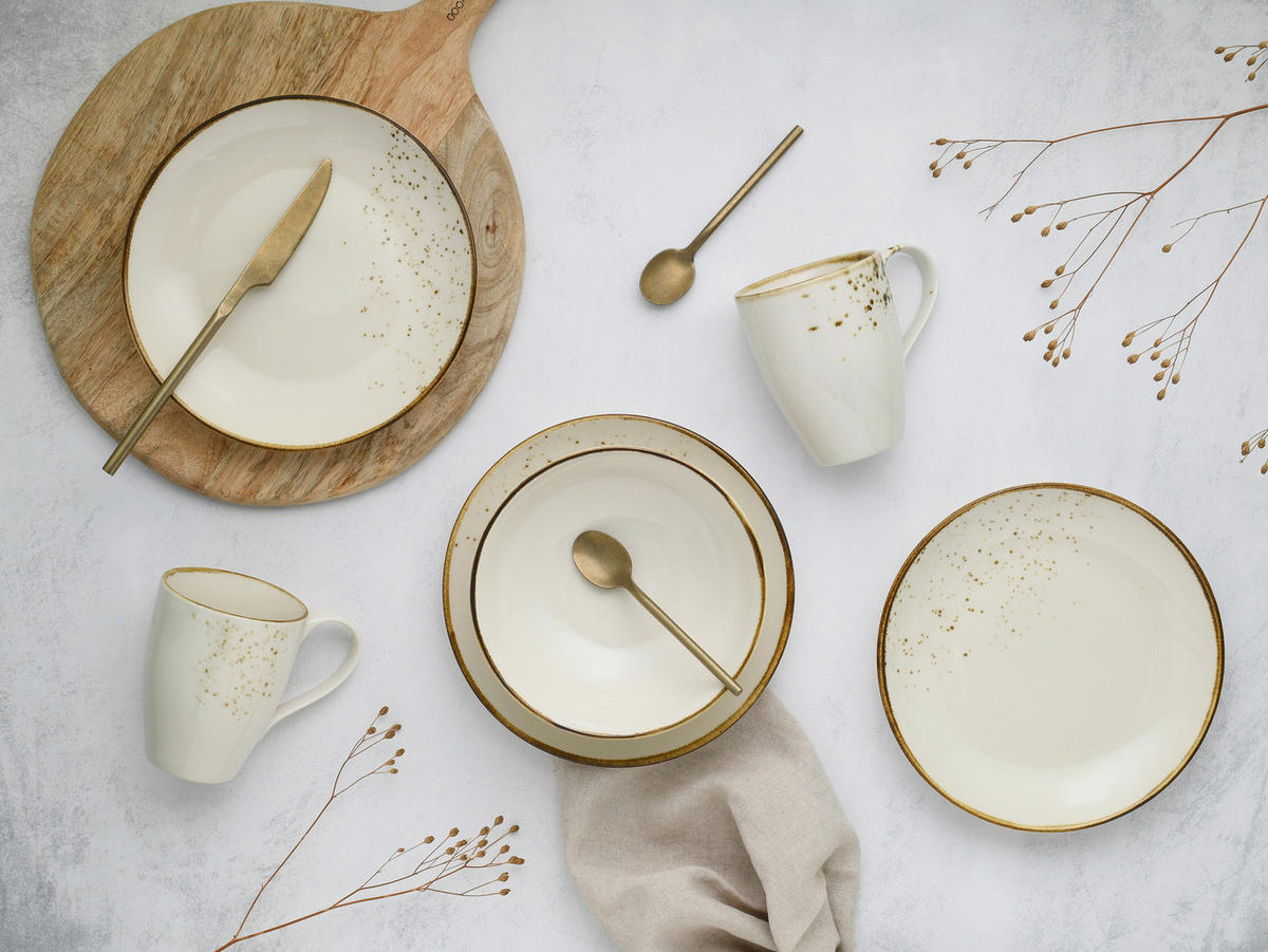 FRUKOSTSERVIS Nature Collection Creme  - cremefärgad, Basics, keramik - Creatable