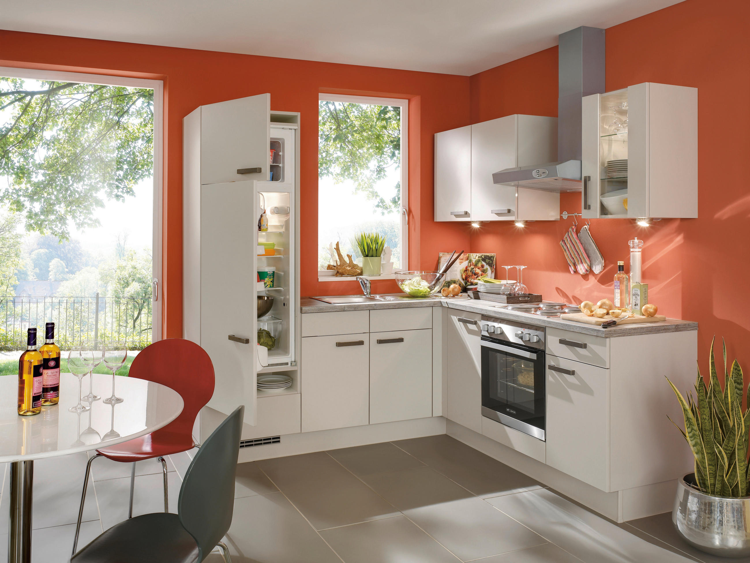 KUCHYNSKÁ LINKA SILVIO 215 - piesková/farba pínie, Konventionell, kompozitné drevo (210/215cm) - Celina