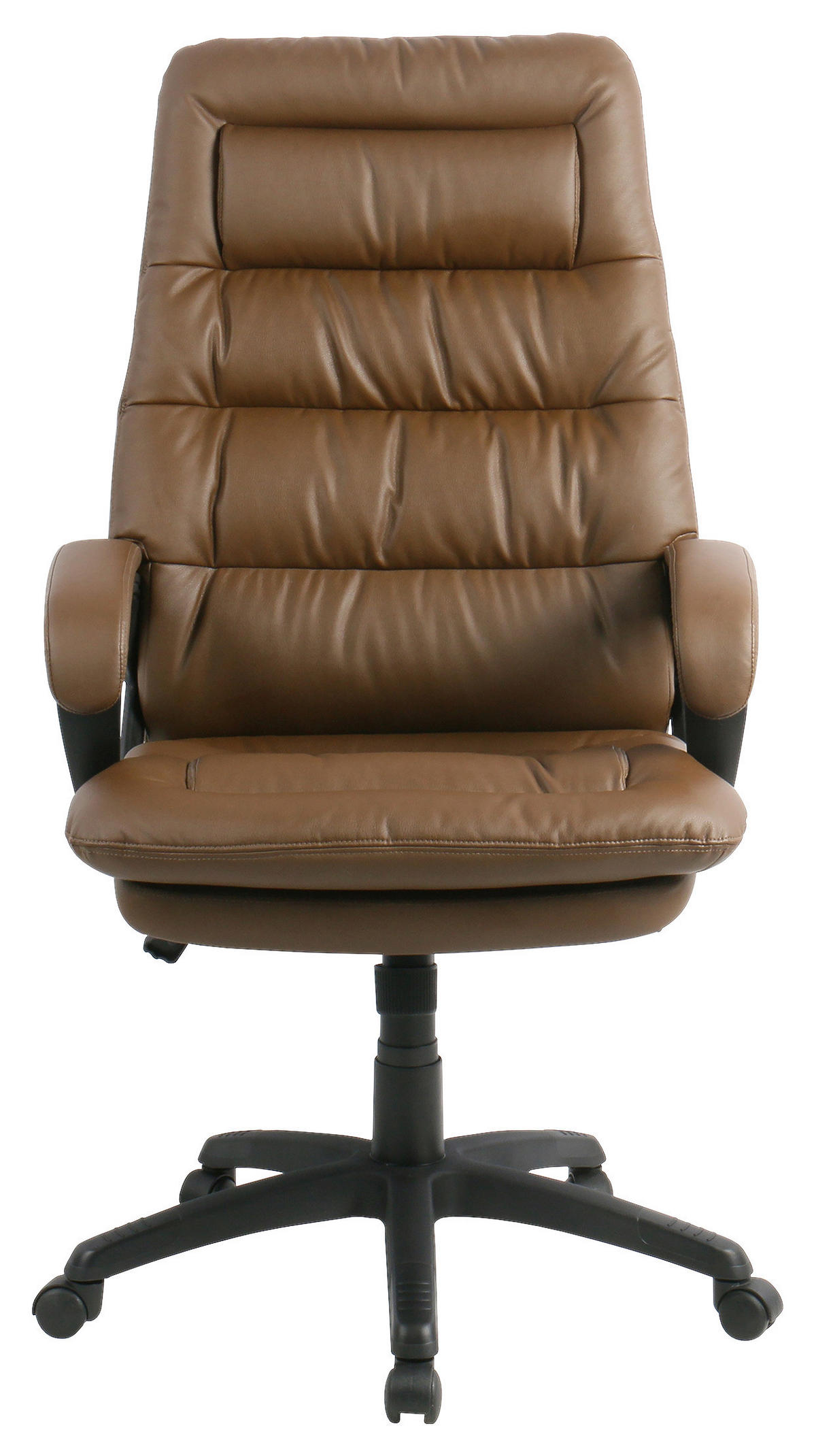 CHEFSESSEL Lederlook Braun, Schwarz  - Schwarz/Braun, MODERN, Kunststoff/Textil (67/113-122.5/78cm) - MID.YOU