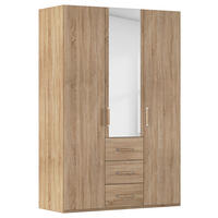 DREHTÜRENSCHRANK 151/223/60 cm 3-türig Sonoma Eiche  - Sonoma Eiche, Design, Glas/Holzwerkstoff (151/223/60cm) - Novel
