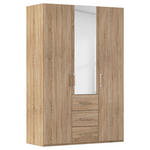 DREHTÜRENSCHRANK  in Sonoma Eiche  - Sonoma Eiche, Design, Glas/Holzwerkstoff (151/223/60cm) - Novel