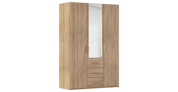 DREHTÜRENSCHRANK in Sonoma Eiche - Sonoma Eiche, Design, Glas/Holzwerkstoff (151/223/60cm) - Novel