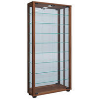 HÄNGEVITRINE in Nussbaumfarben  - Nussbaumfarben/Schwarz, Modern, Glas/Holzwerkstoff (59/114,3/18cm) - MID.YOU