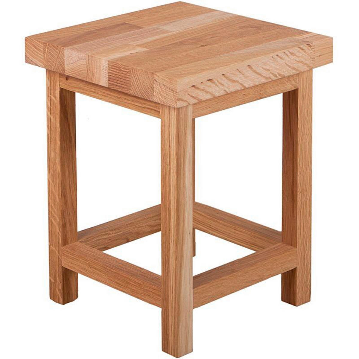 Universalhocker Echtholz  - Eichefarben, Basics, Holz (30/40/30cm) - Gardenson