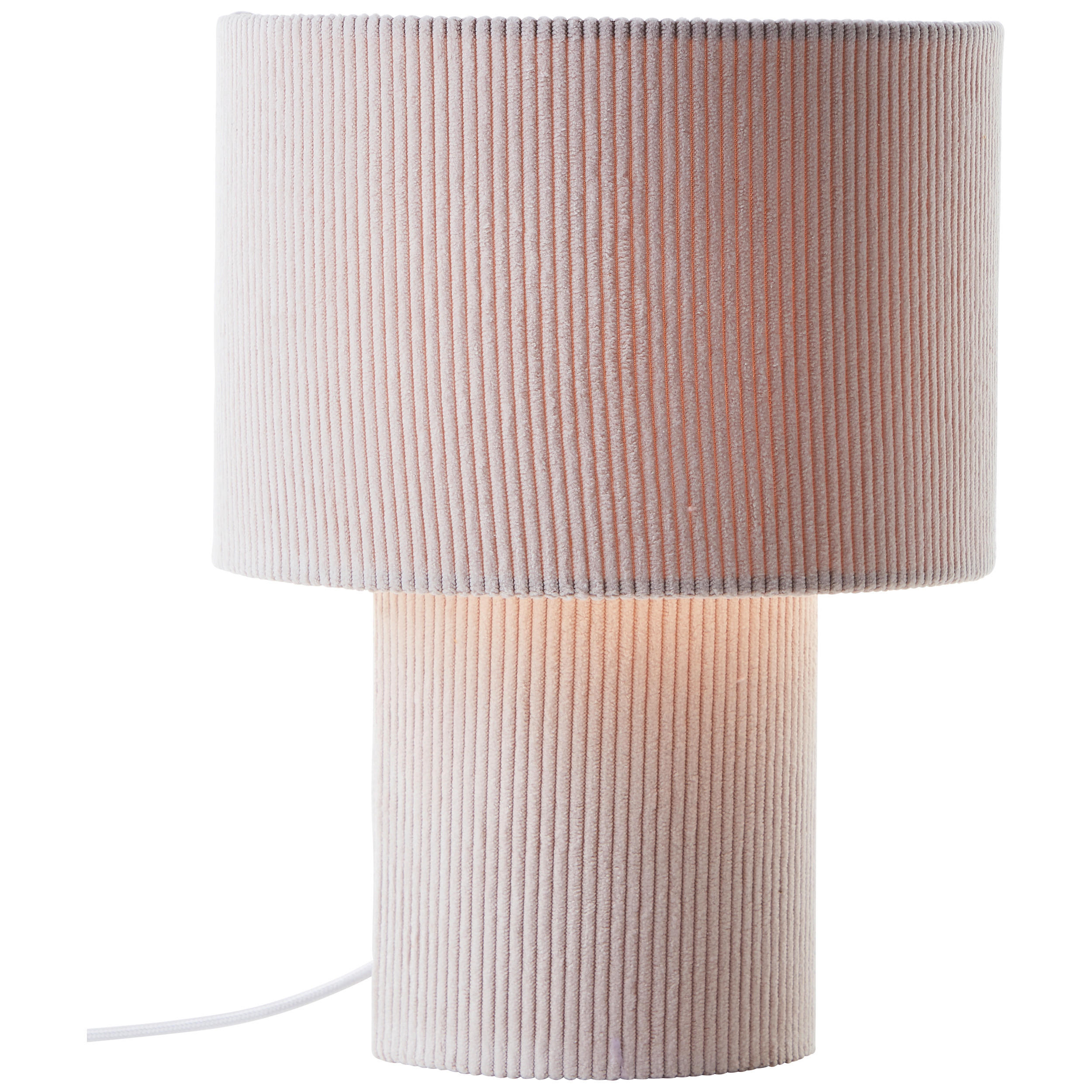 TISCHLEUCHTE - Beige, Basics, Textil/Metall (23/30cm) - Brilliant