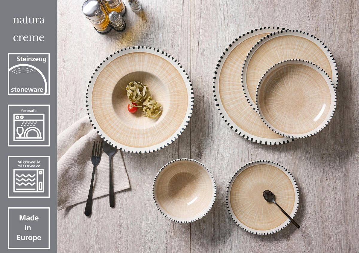 DESSERTTELLER Creme Natura  - Creme, KONVENTIONELL, Keramik (20,5/2cm) - Ritzenhoff Breker