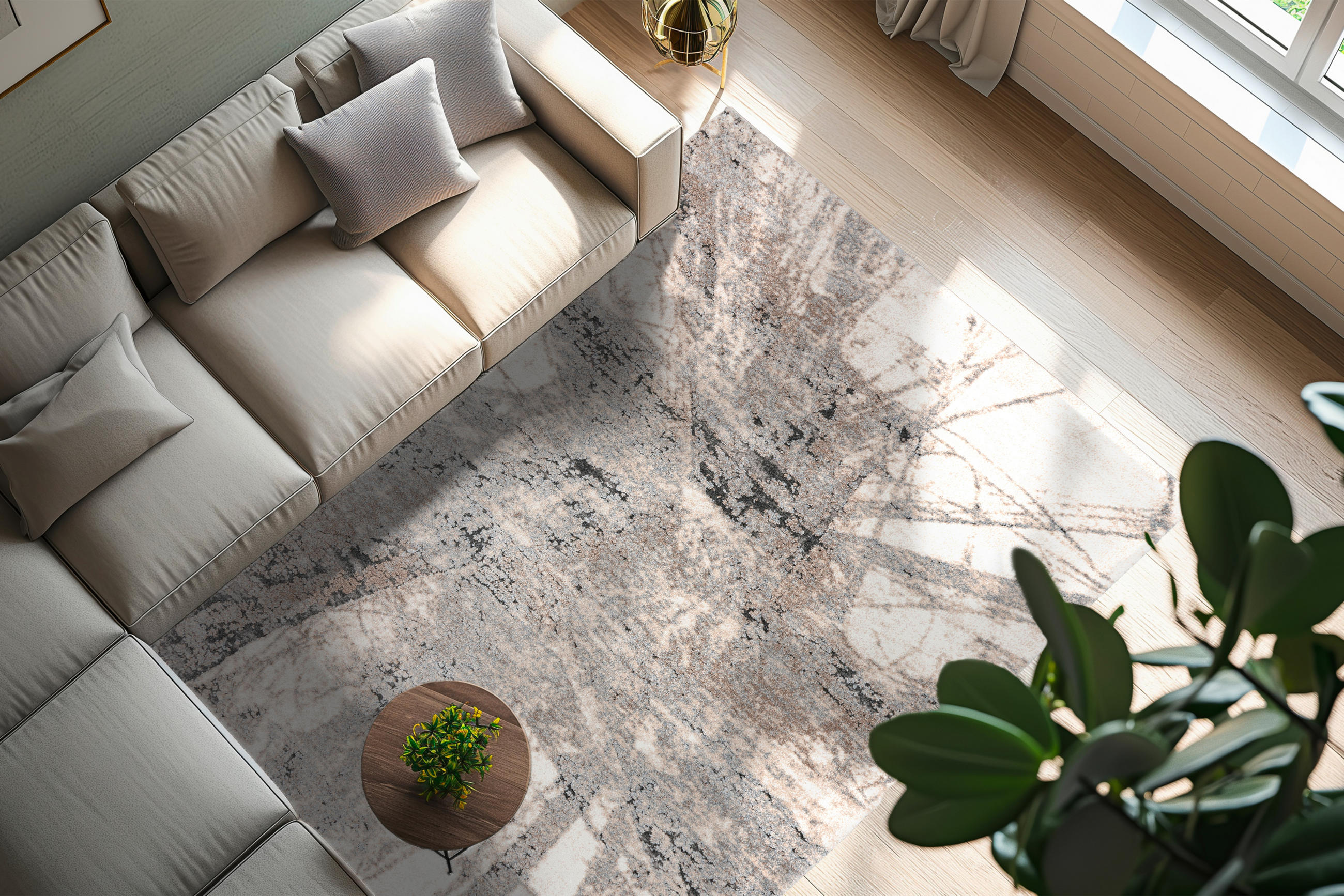 WEBTEPPICH 60/110 cm My Bologna Creme, Grau  - Creme/Grau, LIFESTYLE, Textil (60/110cm) - Obsession