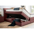 BOXSPRINGBETT 200/200 cm  in Bordeaux  - Wengefarben/Bordeaux, KONVENTIONELL, Holz/Textil (200/200cm) - Novel