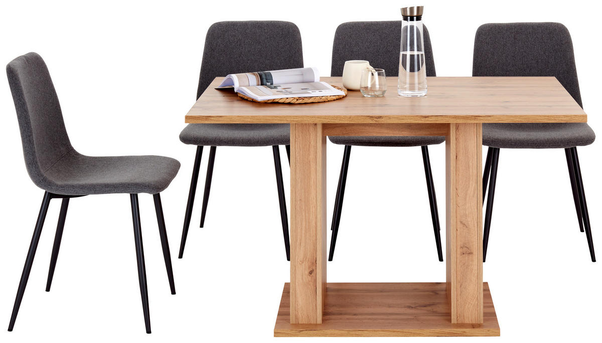 ESSTISCH rechteckig Eichefarben  - Eichefarben, MODERN, Holzwerkstoff (120/80/74cm) - home24