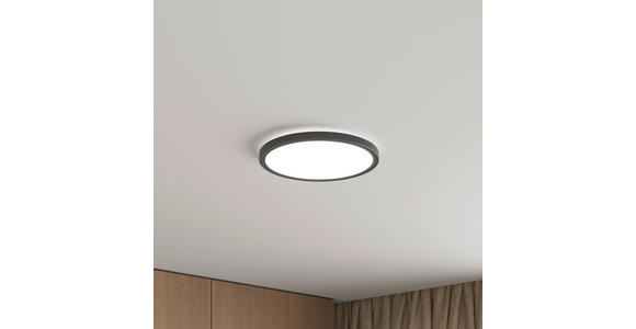 LED-DECKENLEUCHTE 29,3/2,8 cm   - Schwarz, Basics, Kunststoff (29,3/2,8cm) - Novel
