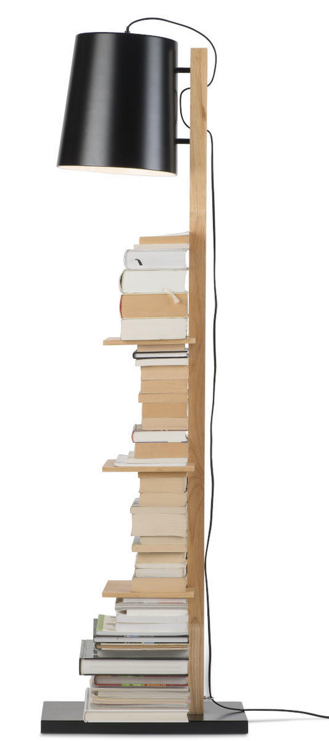 GOLVLAMPA Cambridge  30/168/49 cm   - svart, Design, metall/trä (30/168/49cm) - It's about Romi