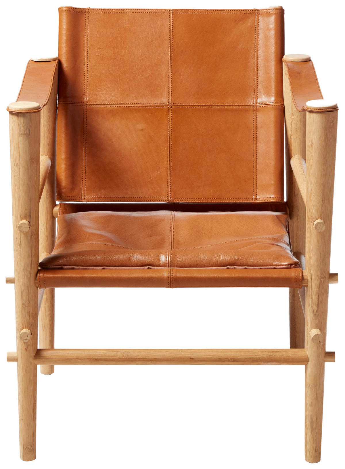 SESSEL Echtleder Braun    - Braun/Naturfarben, ROMANTIK / LANDHAUS, Leder/Holz (59/79/61cm) - MID.YOU