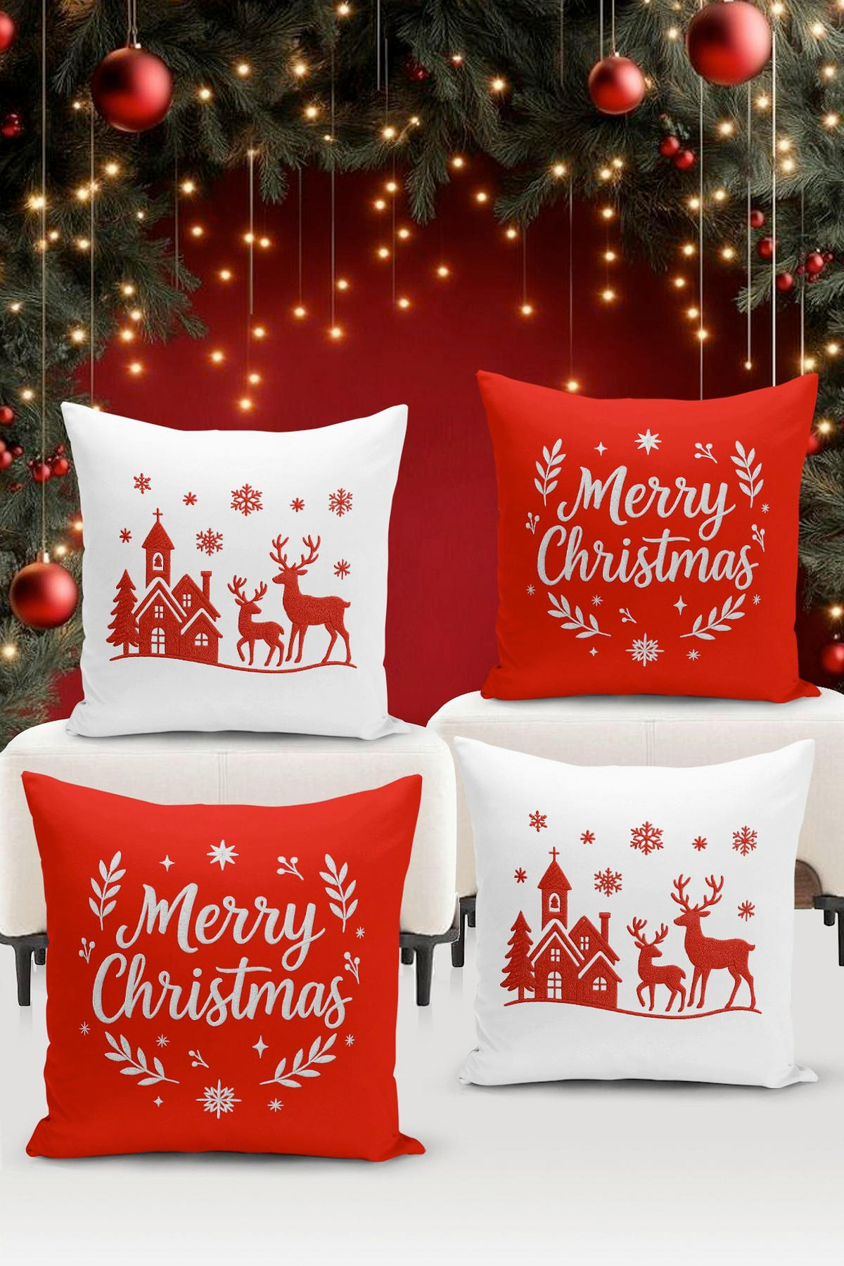 KISSENBEZUG-SET 43/43 cm  - Multicolor, Basics, Textil (43/43cm) - X-Mas