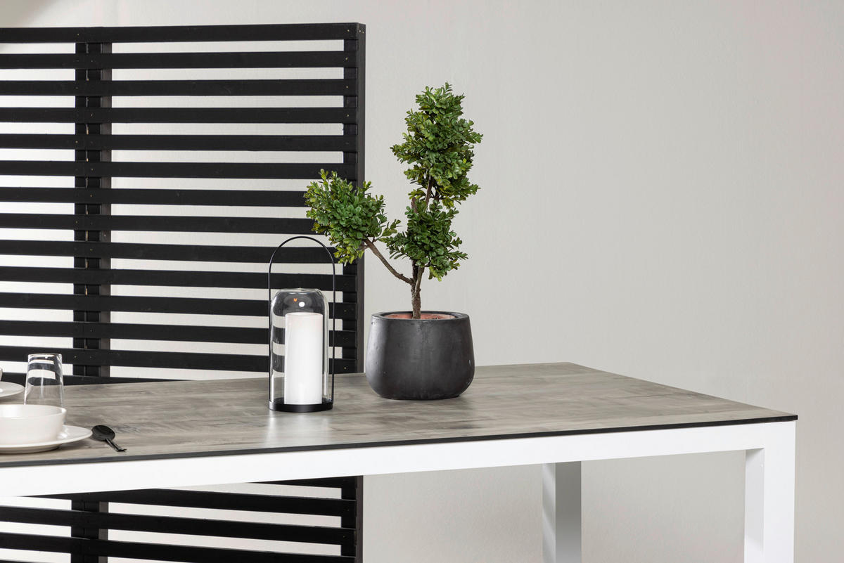 UTEBORD metall, plast rektangulär  - vit/grå, Klassisk, metall/plast (205/100/75cm) - Gardenson