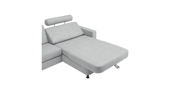 ECKSOFA  in Webstoff Hellgrau  257/165 cm  - Hellgrau/Schwarz, Design, Kunststoff/Textil (257/165cm) - Xora