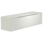 LOWBOARD  in 160/41/45 cm  - Alufarben/Weiß, Design, Glas/Holzwerkstoff (160/41/45cm) - Moderano