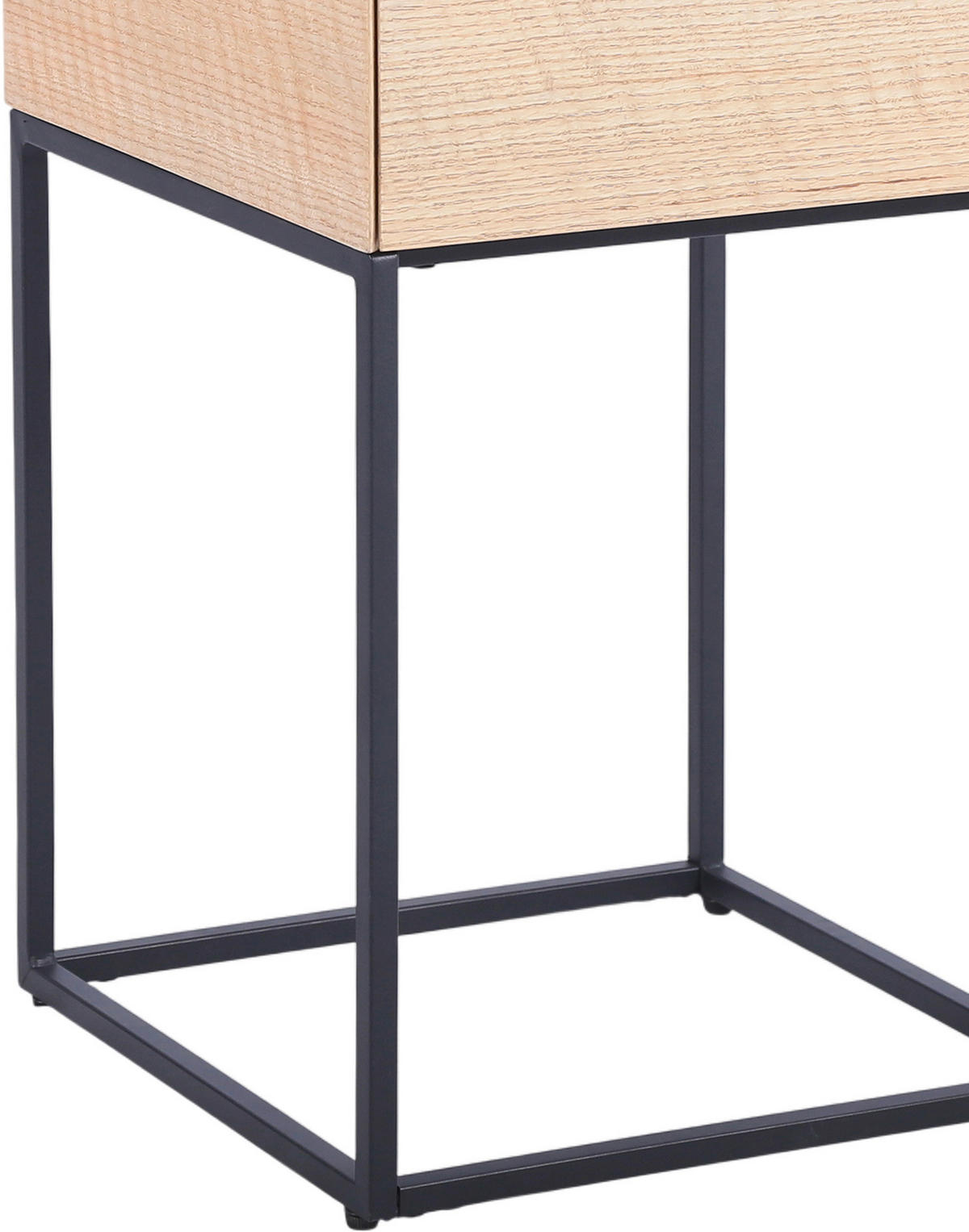 NACHTKÄSTCHEN in furniert Eiche Schwarz, Eichefarben  - Eichefarben/Schwarz, Basics, Holz/Holzwerkstoff (40/62/40cm) - Xora