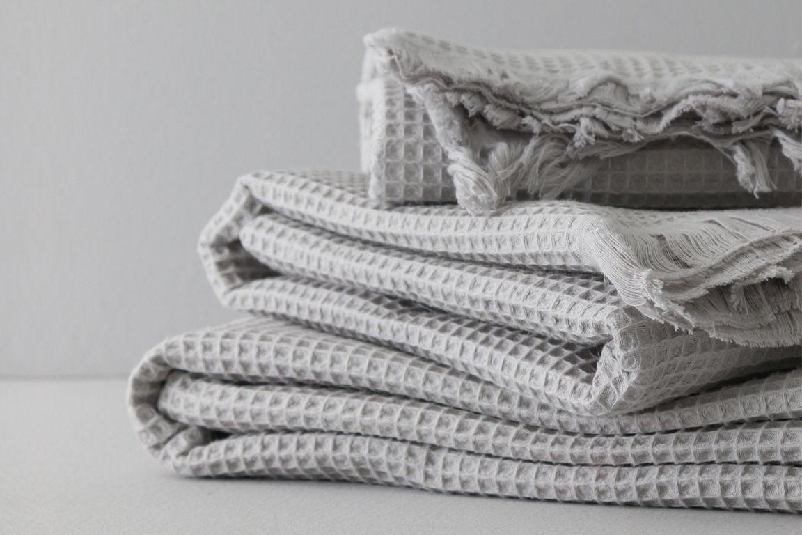 DUSCHTUCH 70/140 cm  - Hellgrau, Basics, Textil (70/140cm) - Bio:Vio