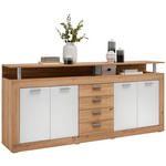 SIDEBOARD 195/88/38 cm  - Alufarben/Schwarz, Basics, Holzwerkstoff/Kunststoff (195/88/38cm) - Xora