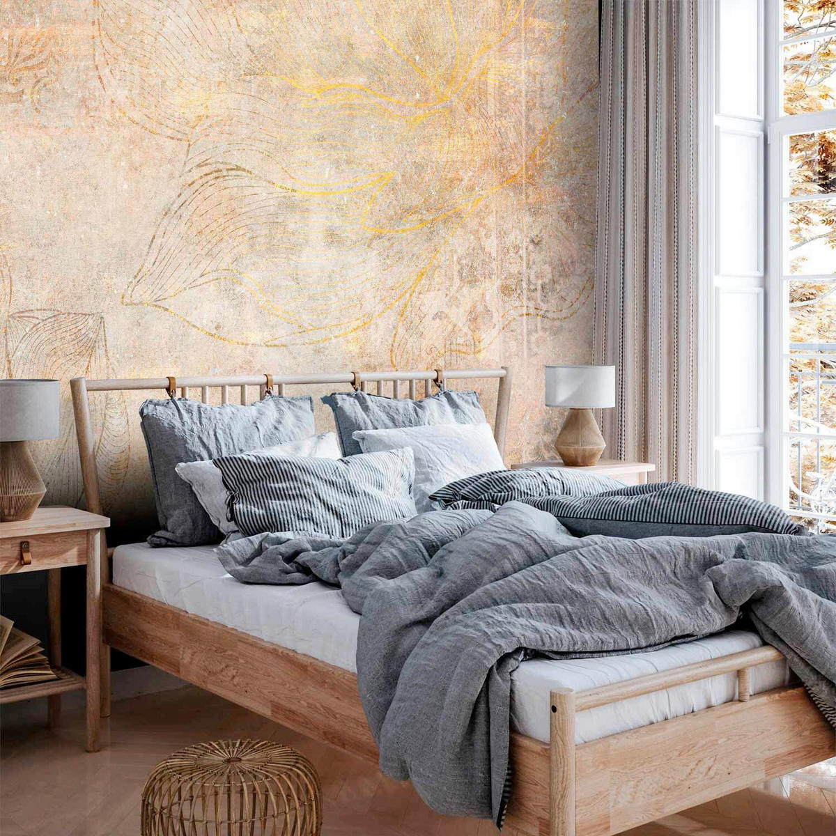 FOTOTAPETE  - Creme/Honig, LIFESTYLE, Textil (100/70cm) - artgeist