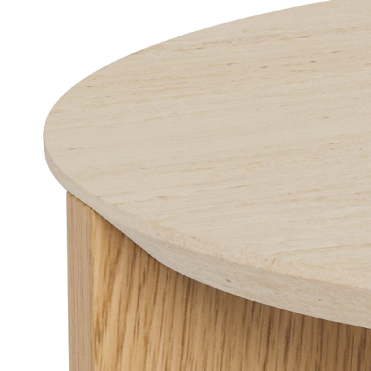BEISTELLTISCH Beige, Wildeiche rund  - Wildeiche/Beige, Design, Holzwerkstoff (50/50/50cm) - MID.YOU