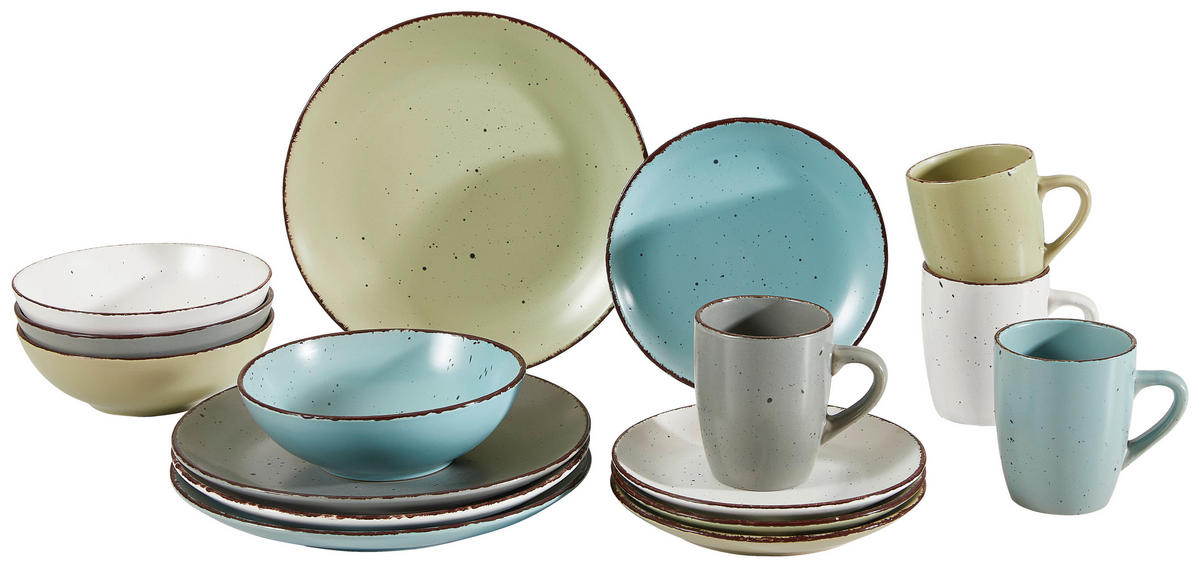 KOMPLETT SERVIS Fashion 16 delar  - multicolor, Klassisk, keramik - Creatable