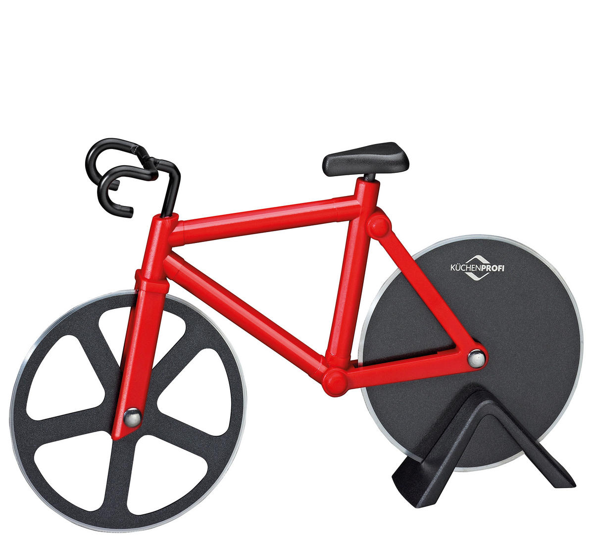 PIZZASCHNEIDER BIKE  - Rot/Schwarz, Basics, Kunststoff/Metall (18,5/3,5/11,5cm) - KÜCHENPROFI