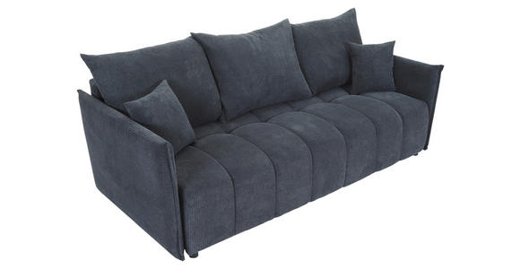 SCHLAFSOFA Plüsch Anthrazit  inkl. Zierkissen, Rückenkissen, Bettkasten, Schlaffunktion, Rücken echt, Liegefläche im Originalstoff  - Anthrazit/Schwarz, KONVENTIONELL, Kunststoff/Textil (200/73/105cm) - Carryhome