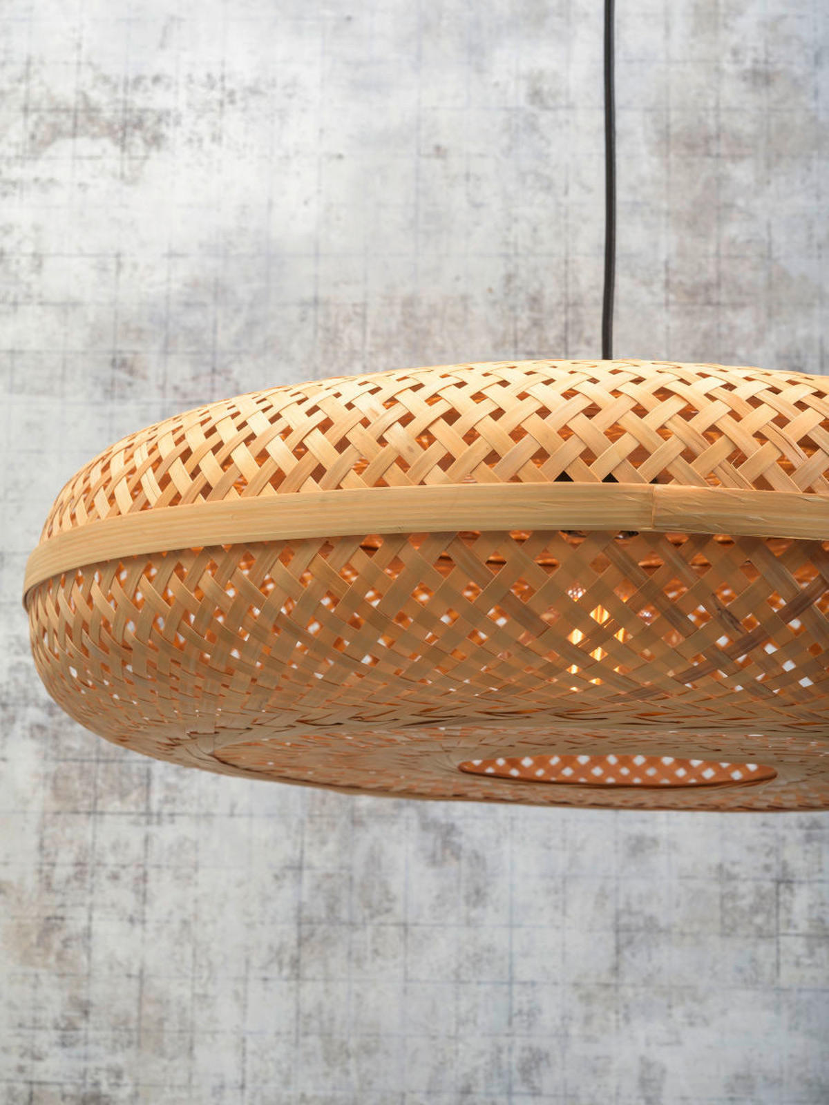 GOLVLAMPA GOOD&MOJO  77/77/176 cm    - svart/naturfärgad, Trend (77/77/176cm) - Good & Mojo
