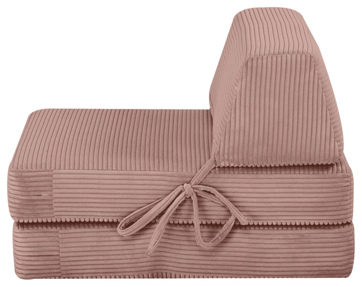 SCHLAFSESSEL Cord Altrosa    - Altrosa, Design, Textil/Metall (65/57/81cm) - Livetastic
