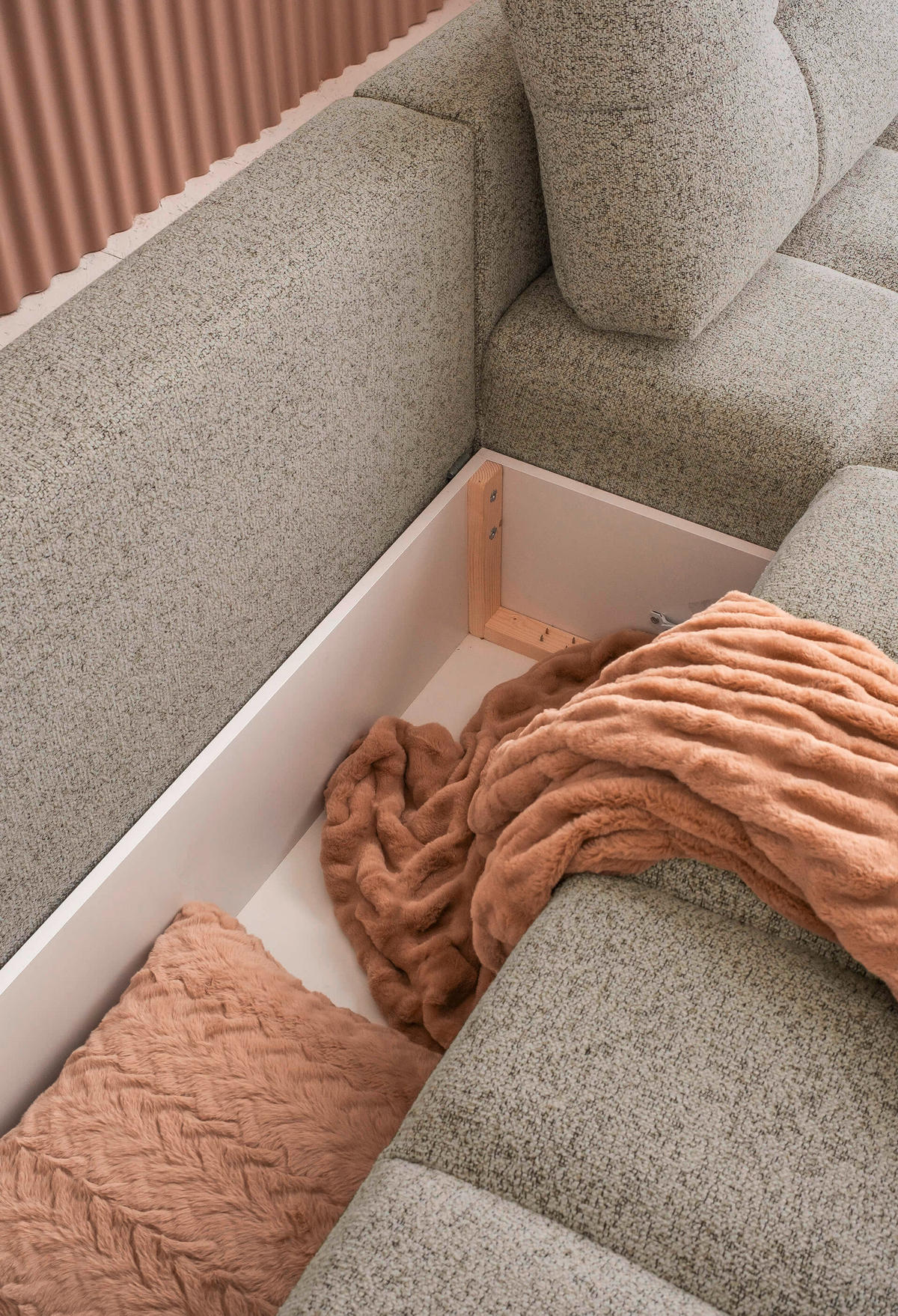 ECKSOFA Grau  - Schwarz/Grau, Design, Textil (338/184cm) - MID.YOU