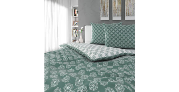 WENDEBETTWÄSCHE Satin 200/200 cm - Grün, KONVENTIONELL, Textil (200/200cm) - Esposa