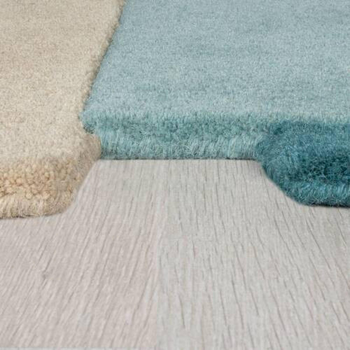 WOLLTEPPICH 180/120 cm Petrol  - Petrol, Basics, Textil (180/120cm)