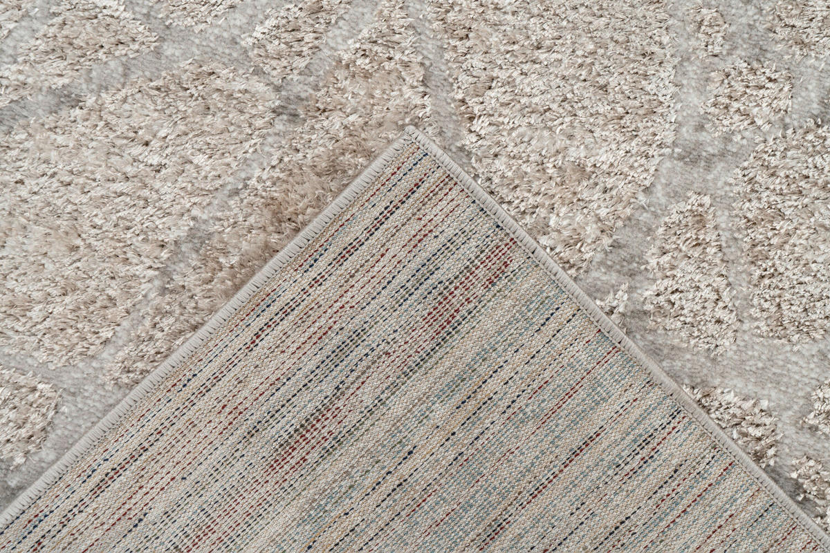 FLACHWEBETEPPICH 120/170 cm Silberfarben, Beige  - Beige/Silberfarben, Basics, Textil (120/170cm) - Kayoom